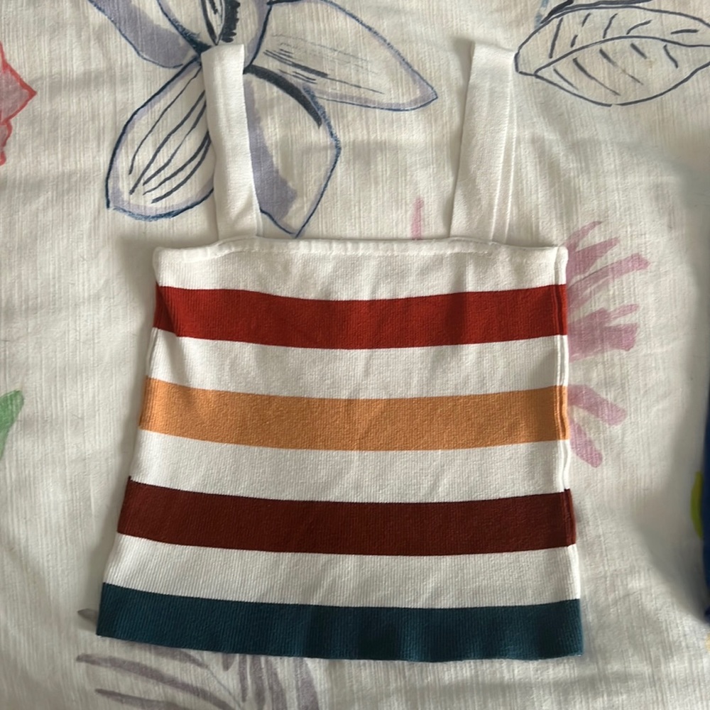 Rainbow striped tank top